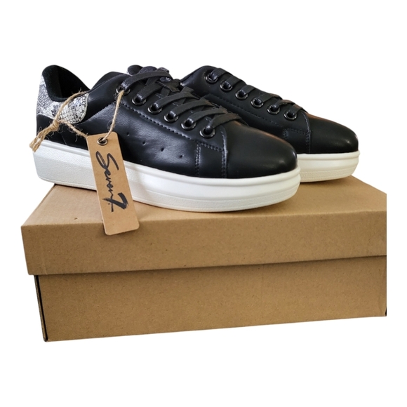 Seven7 Miki Sneaker Black/snake Womens Size 8 - Picture 1 of 6